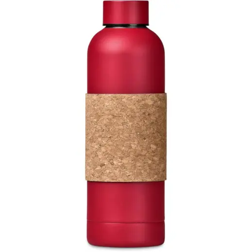 Kooshty Bermuda Kork Recycled Stainless Steel Water Bottle Red
